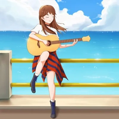 Girl Guitar Dp Image Dp
