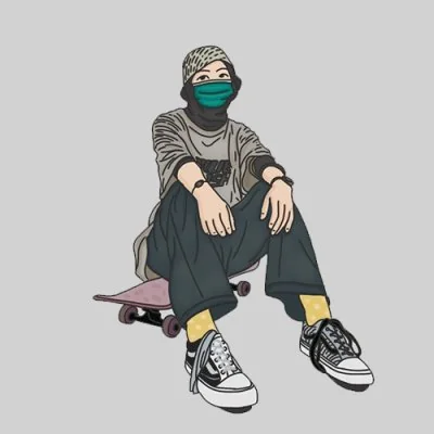 Mask Stylish Girl Dp