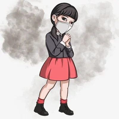 Stylish Mask Girl Image Dp