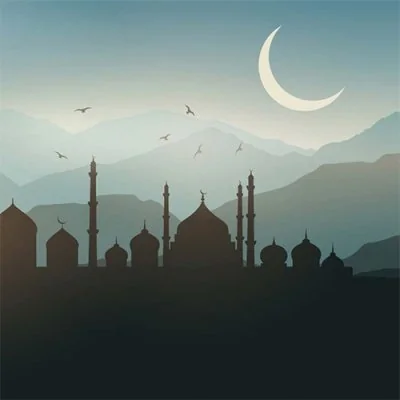 Mosque Silhouette Crescent Moon Islamic Dp