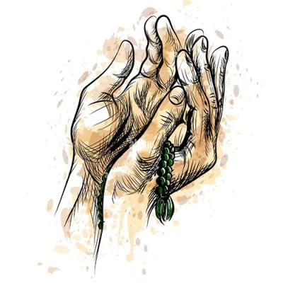 Praying Hands Prayer Beads Islamic Dp
