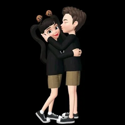 3D Avatar Couple Hug Love Dp