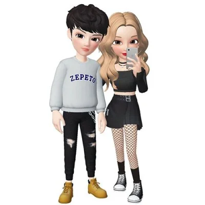 3D Avatar Couple Selfie Love Dp