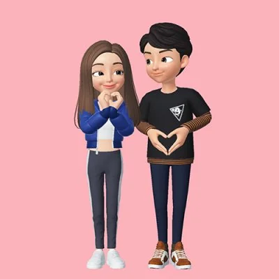 3D Avatars Heart Hands Love Dp