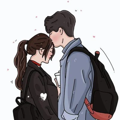 Anime Couple Forehead Kiss Love Dp