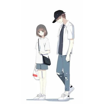Anime Schoolmates Standing Together Love Dp