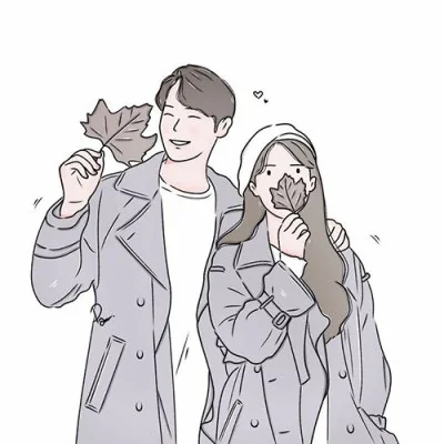Autumn Leaves Grey Coats Love Dp