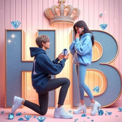 Birthday Proposal Crown Letters Love Dp