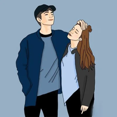 Boy Cap Resting Girl Love Dp