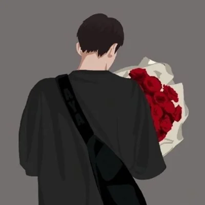 Boy Carrying Red Roses Love Dp