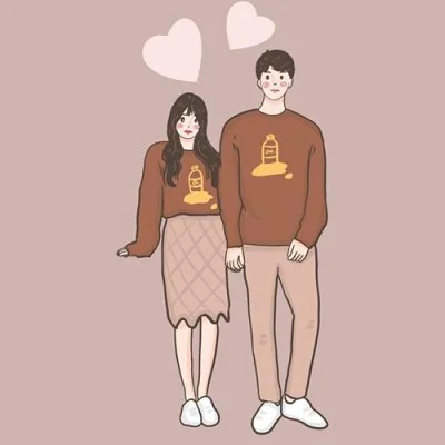 Brown Sweaters Floating Hearts Love Dp