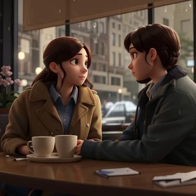 Cafe Coffee Conversation Couple Love Dp