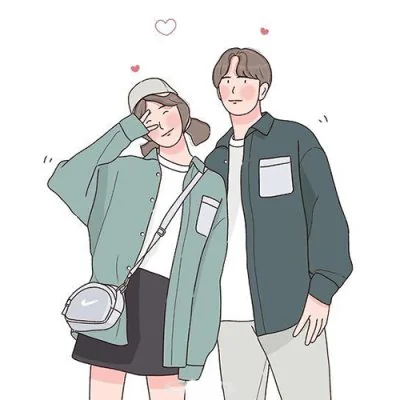 Casual Couple Green Jackets Love Dp