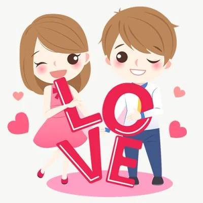 Chibi Couple Holding Love Dp