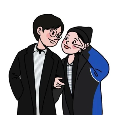 Coat Couple Peace Sign Love Dp