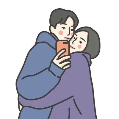 Couple Hug Selfie Love Dp