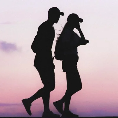 Couple Silhouette Purple Sunset Love Dp