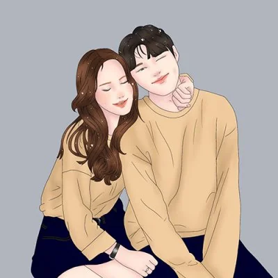Cozy Couple Leaning Embrace Love Dp
