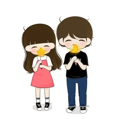 Cute Couple Eating Snacks Love Dp