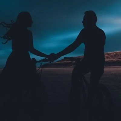 Cycling Silhouette Twilight Couple Love Dp