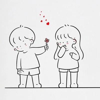 Flower Gift Doodle Kids Love Dp