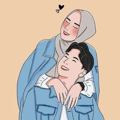 Hijab Girl Hugging Boy Love Dp