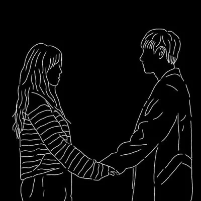 Holding Hands Line Drawing Love Dp