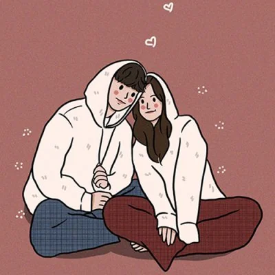 Hooded Sweaters Sitting Together Love Dp