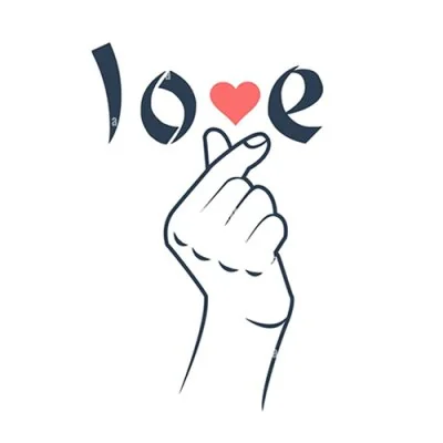 Korean Finger Heart Love Dp