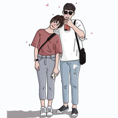 Leaning Couple Sipping Drink Love Dp