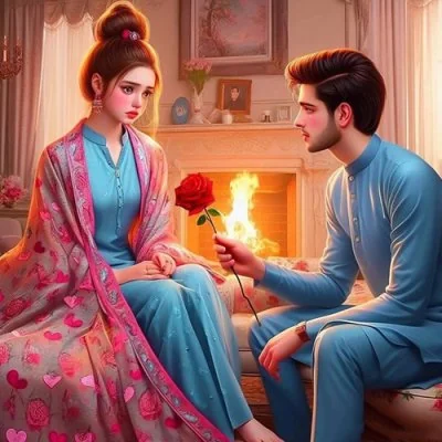 Man Offering Red Rose Love Dp