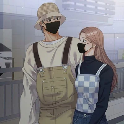 Masked Anime Couple Street Love Dp