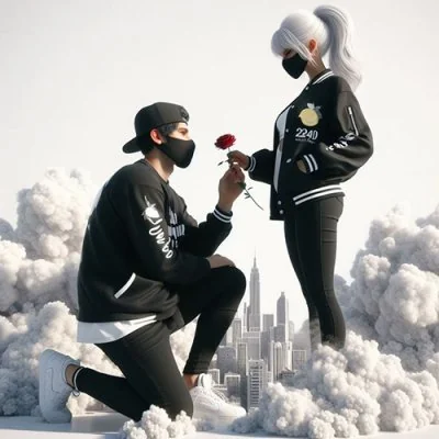 Masked Couple Rose Proposal Love Dp