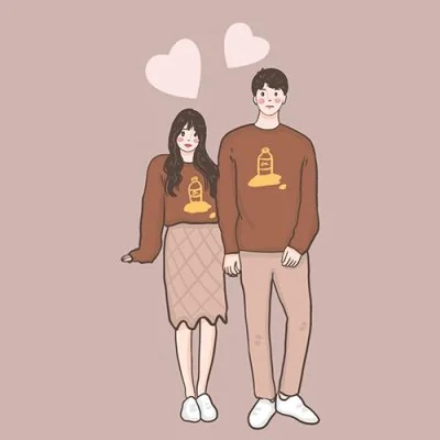 Matching Brown Sweater Couple Love Dp