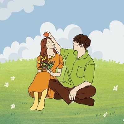 Meadow Tulip Bouquet Couple Love Dp