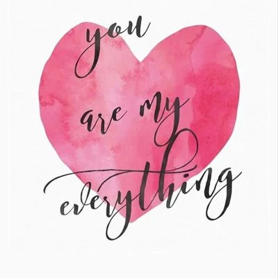 Pink Heart You Are Everything Love Dp