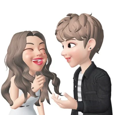 Playful Cartoon Avatars Laughing Love Dp