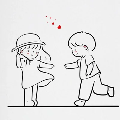 Running Boy Shy Girl Love Dp