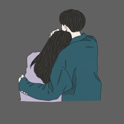 Warm Back Hug Sketch Love Dp