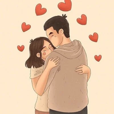 Warm Embrace Floating Hearts Love Dp