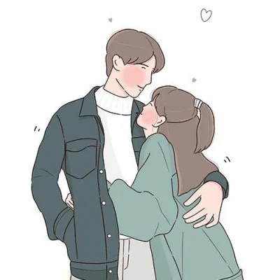Warm Embrace Pastel Couple Love Dp