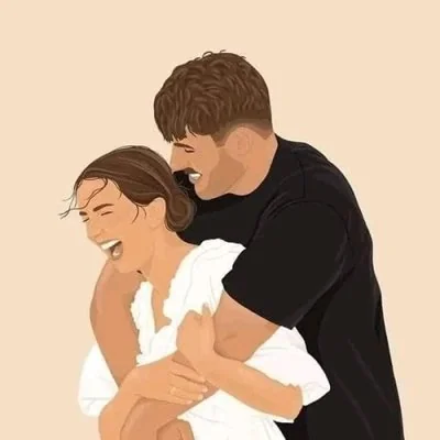 Warm Laughing Couple Embrace Love Dp