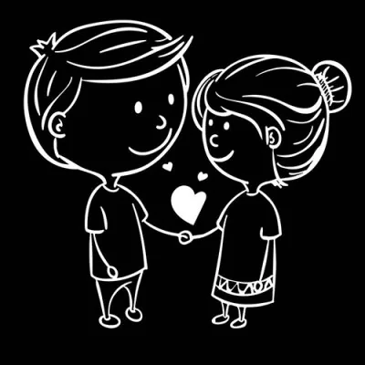 White Chalk Heart Kids Love Dp