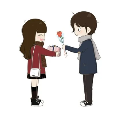 Winter Couple Gift Rose Love Dp