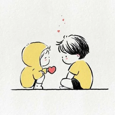 Yellow Boy Heart Offering Love Dp