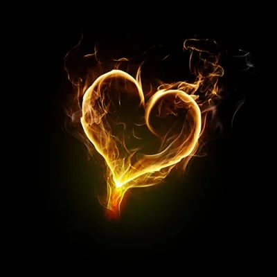 Burning Flame Heart Love Profile Picture