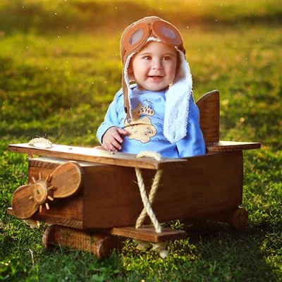 Baby Aviator Wooden Plane Cute Dp