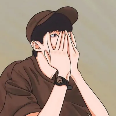 Boy Hiding Face Behind Hands Cute Dp