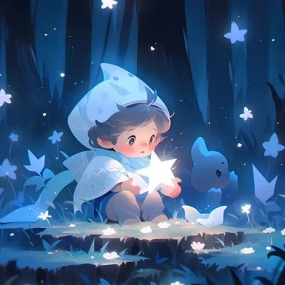 Boy Holding Glowing Star Cute Dp