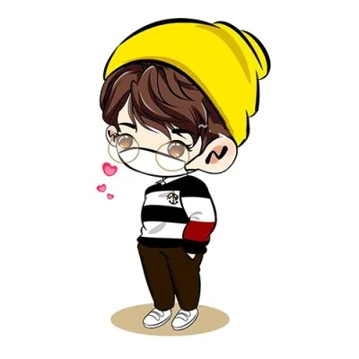 Chibi Boy Yellow Beanie Glasses Cute Dp